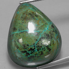 Chrysocolle Multicolore naturelle En forme de poire, 38.43 ct, Opaque