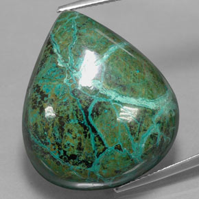 Chrysocolle Multicolore naturelle En forme de poire, 48.65 ct, Opaque