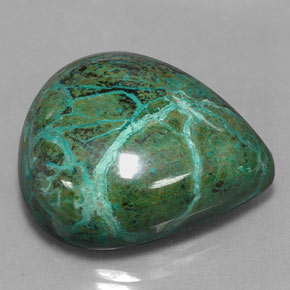 Chrysocolle Multicolore naturelle En forme de poire, 48.65 ct, Opaque