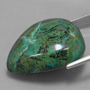 Chrysocolle Multicolore naturelle En forme de poire, 48.65 ct, Opaque