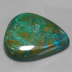 Chrysocolle multicolore naturelle en forme de poire, 100,55 ct, opaque