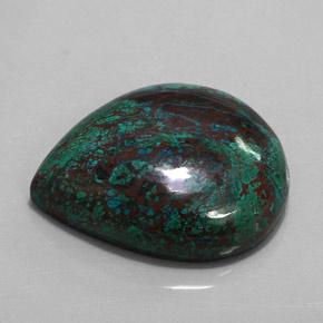 Chrysocolle multicolore naturelle en forme de poire, 98,92 ct, opaque