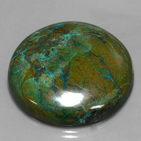 Chrysocolle multicolore naturelle coupe roude, 105,45 ct, opaque