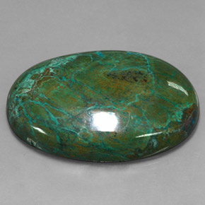 Chrysocolle multicolore naturelle coupe ovale, 110,00 ct, opaque