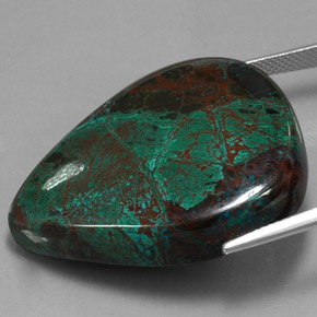 Chrysocolle Multicolore naturelle En forme de poire, 86.82 ct, Opaque
