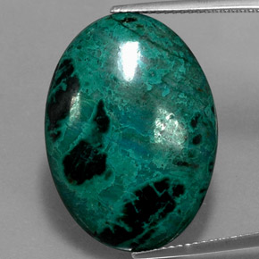 Chrysocolle multicolore naturelle coupe ovale, 20,62 ct, opaque