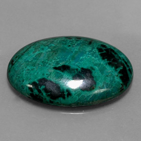 Chrysocolle multicolore naturelle coupe ovale, 20,62 ct, opaque