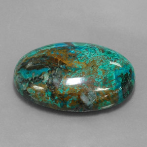 Chrysocolle Multicolore naturelle Coupe ovale, 25.31 ct, Opaque