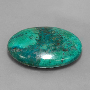 Chrysocolle Multicolore naturelle Coupe ovale, 19.68 ct, Opaque