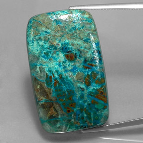 Chrysocolle Multicolore naturelle Baquette, 34.02 ct, Opaque