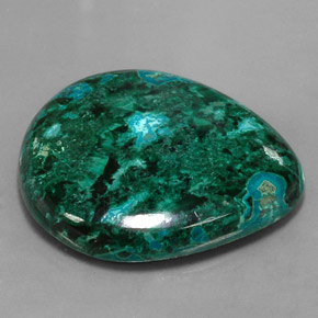 Chrysocolle multicolore naturelle en forme de poire, 95,08 ct, opaque