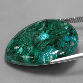 Chrysocolle multicolore naturelle en forme de poire, 95,08 ct, opaque