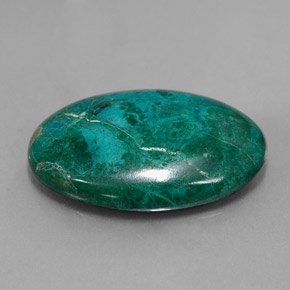 Chrysocolle multicolore naturelle coupe ovale, 23,20 ct, opaque