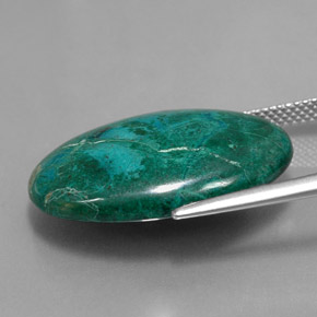 Chrysocolle multicolore naturelle coupe ovale, 23,20 ct, opaque