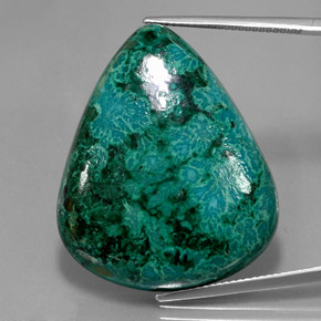 Chrysocolle Multicolore naturelle En forme de poire, 64.94 ct, Opaque
