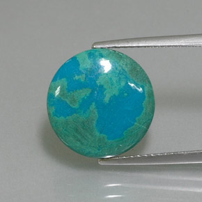 Chrysocolle Multicolore naturelle Coupe roude, 6.98 ct, Opaque
