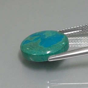 Chrysocolle Multicolore naturelle Coupe roude, 6.98 ct, Opaque