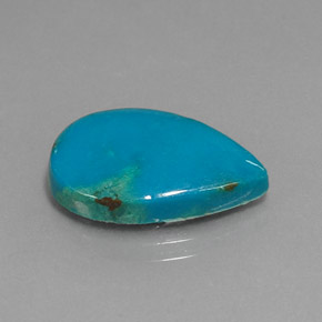 Chrysocolle multicolore naturelle en forme de poire, 6,88 ct, opaque