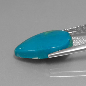 Chrysocolle multicolore naturelle en forme de poire, 6,88 ct, opaque