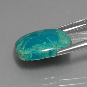 Chrysocolle Multicolore naturelle Coupe coussin, 4.45 ct, Opaque
