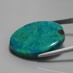 Chrysocolle Multicolore naturelle Coupe ovale, 28.92 ct, Opaque