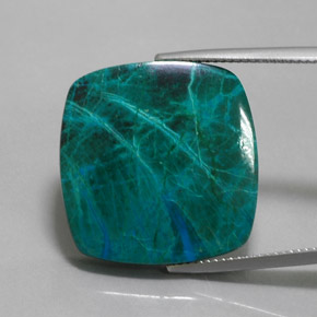 Chrysocolle multicolore naturelle coupe coussin, 31,83 ct, opaque