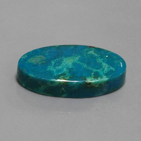 Chrysocolle multicolore naturelle coupe ovale, 18,59 ct, opaque