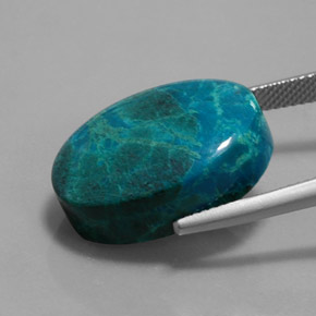 Chrysocolle Multicolore naturelle Coupe ovale, 22.20 ct, Opaque