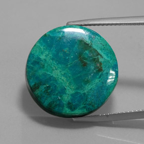 Chrysocolle Multicolore naturelle Coupe roude, 19.76 ct, Opaque