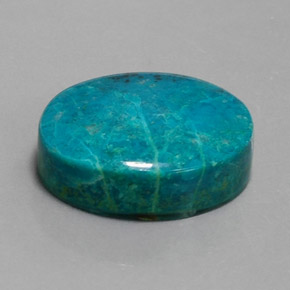 Chrysocolle Multicolore naturelle Coupe ovale, 17.53 ct, Opaque