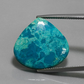 Chrysocolle Multicolore naturelle En forme de poire, 10.76 ct, Opaque