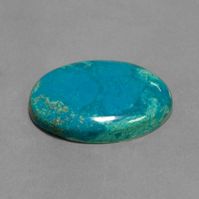 Chrysocolle multicolore naturelle coupe ovale, 13,12 ct, opaque