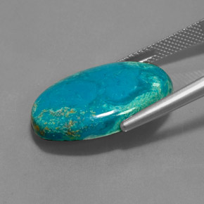 Chrysocolle multicolore naturelle coupe ovale, 13,12 ct, opaque
