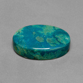Chrysocolle Multicolore naturelle Coupe ovale, 18.28 ct, Opaque