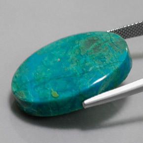 Chrysocolle Multicolore naturelle Coupe ovale, 26.15 ct, Opaque
