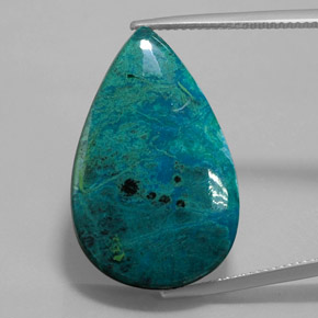 Chrysocolle Multicolore naturelle En forme de poire, 31.71 ct, Opaque