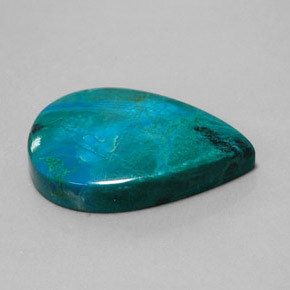 Chrysocolle multicolore naturelle en forme de poire, 30,57 ct, opaque