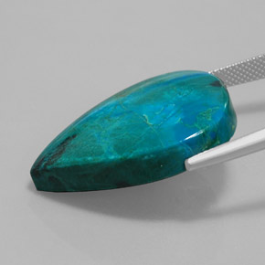 Chrysocolle multicolore naturelle en forme de poire, 30,57 ct, opaque