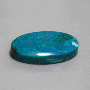 Chrysocolle Multicolore naturelle Coupe ovale, 28.73 ct, Opaque