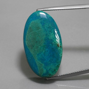 Chrysocolle Multicolore naturelle Coupe ovale, 27.04 ct, Opaque