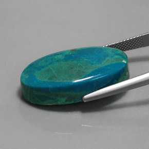 Chrysocolle Multicolore naturelle Coupe ovale, 27.04 ct, Opaque