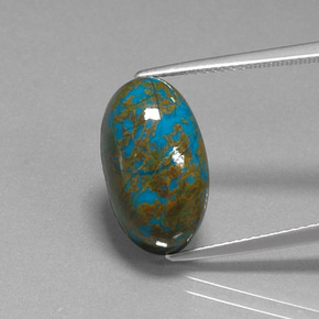 Chrysocolle Multicolore naturelle Coupe ovale, 10.67 ct, Opaque