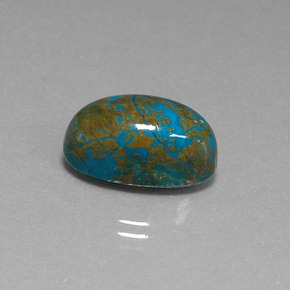 Chrysocolle Multicolore naturelle Coupe ovale, 10.67 ct, Opaque
