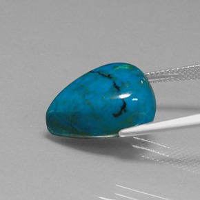 Chrysocolle Multicolore naturelle En forme de poire, 13.32 ct, Opaque