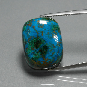 Chrysocolle Multicolore naturelle Coupe coussin, 28.39 ct, Opaque