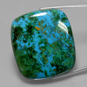 Chrysocolle Multicolore naturelle Coupe coussin, 120.92 ct, Opaque