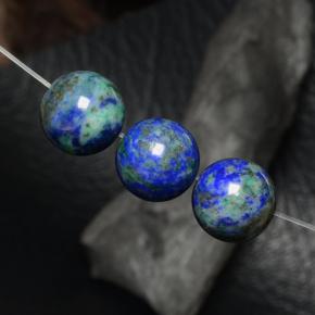 Achetez naturel 27.71ct Multicolore Chrysocolle gems, Sphère / Boule, En provenance Pérou chez GemSelect. En stock, livraison internationale!