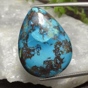 Chrysocolle Multicolore naturelle En forme de poire, 34.39 ct, Opaque