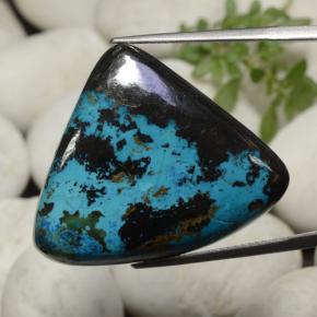 Chrysocolle Multicolore naturelle Trillion, 59.64 ct, Opaque