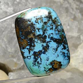 Chrysocolle multicolore naturelle coupe coussin, 80,90 ct, opaque